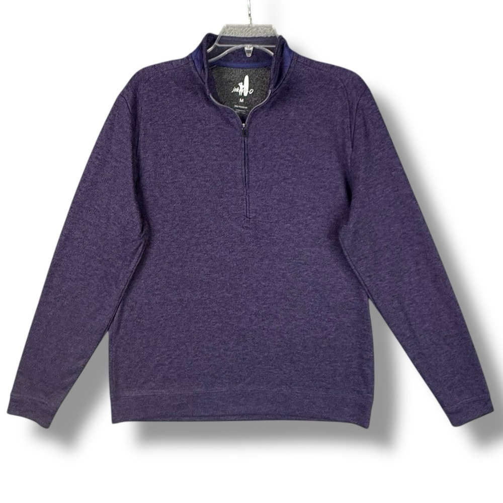 Johnnie-O 1/4 Zip Reflex Lightweight Fleece Pullover Men's Med Jam Purple Preppy